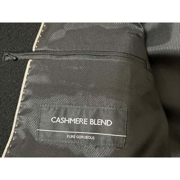 Pea Coat CASHMERE BLEND Taka Q Jacket Womens M Black Japanese Takakyu - Picture 13 of 16